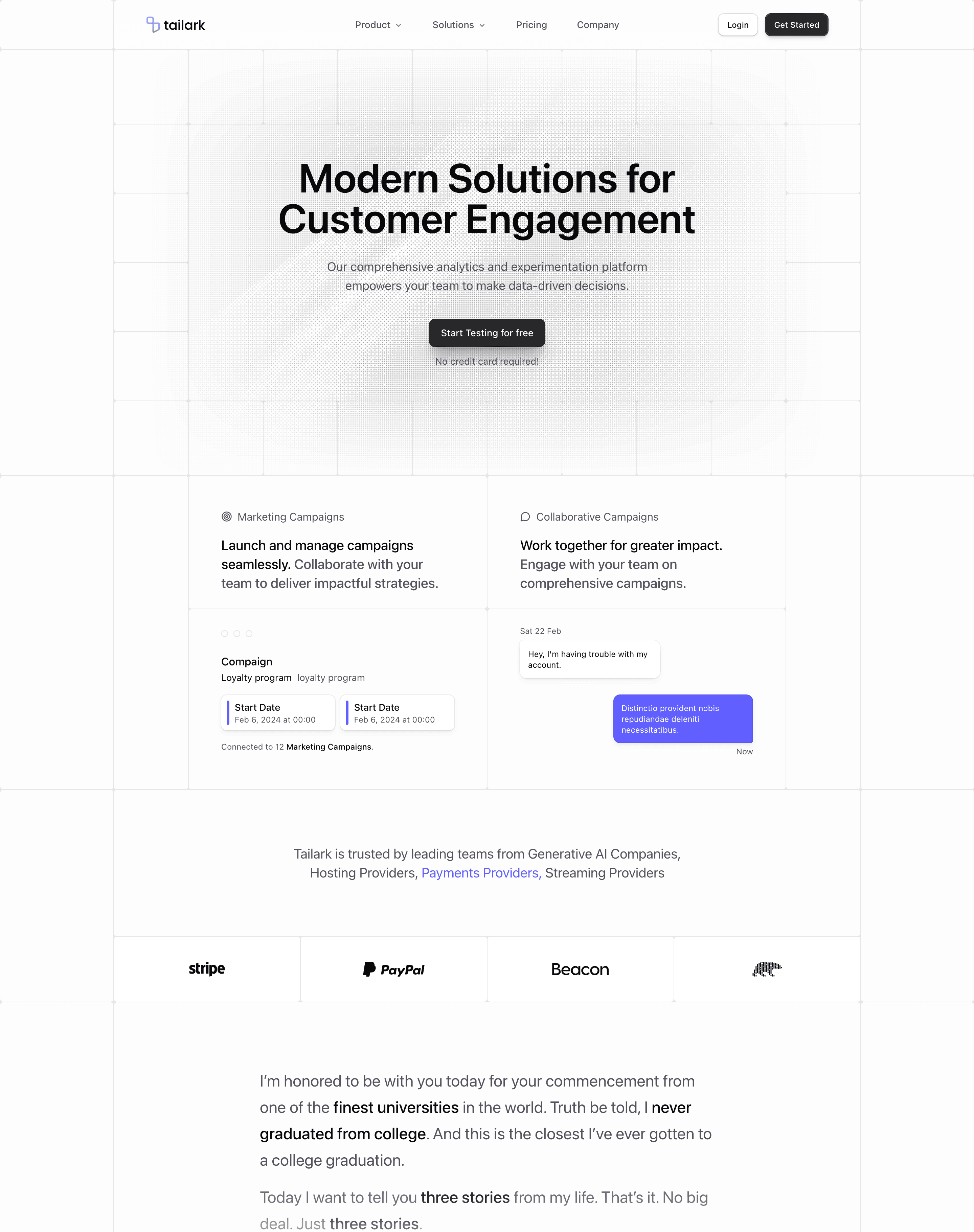 Tailark Quartz libre pricing page
